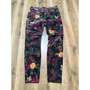 Pilcro Jeans, Women's Size 27, Multicolor, Floral, Skinny Legs, Mid Rise, Pocket